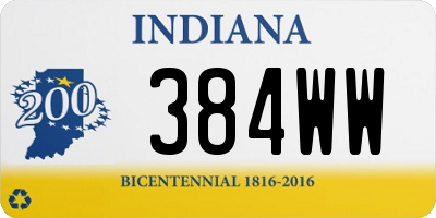 IN license plate 384WW