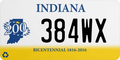 IN license plate 384WX