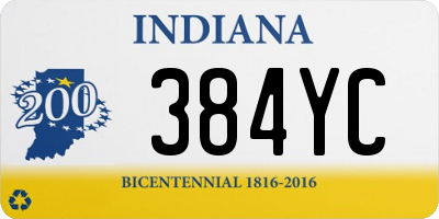 IN license plate 384YC