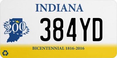 IN license plate 384YD