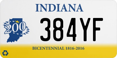 IN license plate 384YF