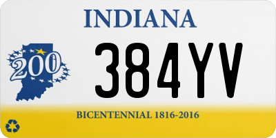 IN license plate 384YV