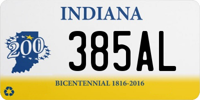 IN license plate 385AL