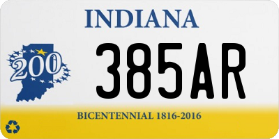 IN license plate 385AR