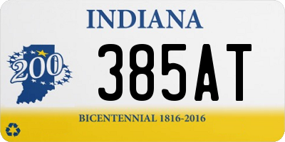 IN license plate 385AT