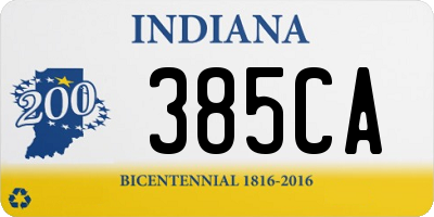 IN license plate 385CA