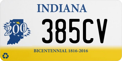 IN license plate 385CV