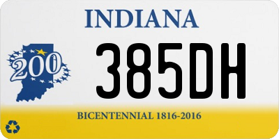 IN license plate 385DH