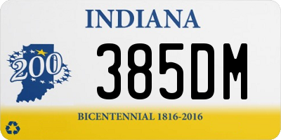 IN license plate 385DM