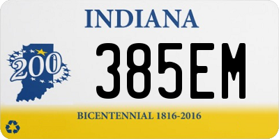 IN license plate 385EM