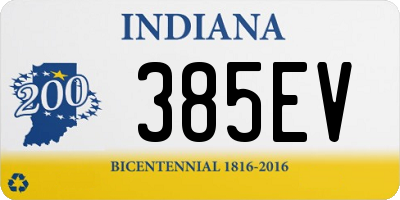 IN license plate 385EV