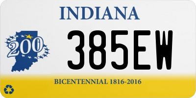 IN license plate 385EW