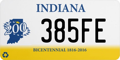 IN license plate 385FE