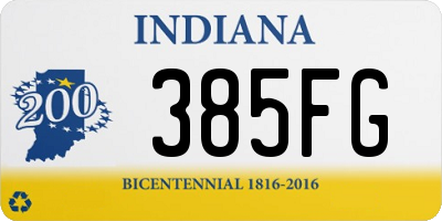 IN license plate 385FG