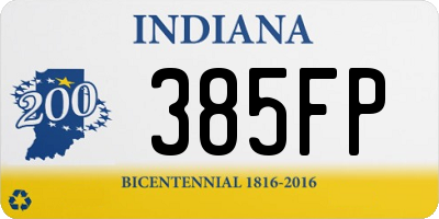 IN license plate 385FP