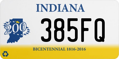 IN license plate 385FQ