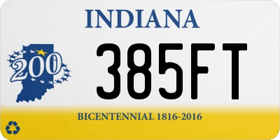 IN license plate 385FT