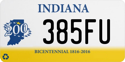 IN license plate 385FU