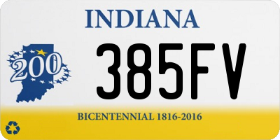 IN license plate 385FV