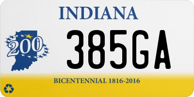 IN license plate 385GA