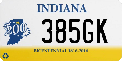 IN license plate 385GK