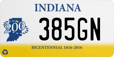 IN license plate 385GN