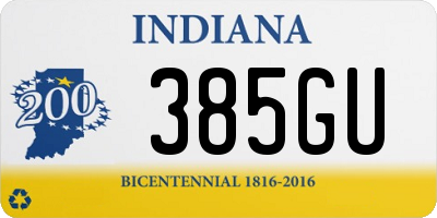 IN license plate 385GU