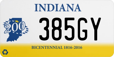 IN license plate 385GY