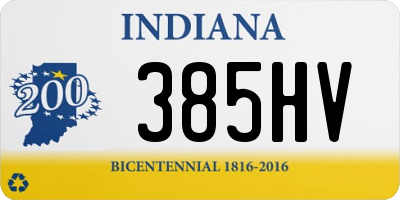 IN license plate 385HV