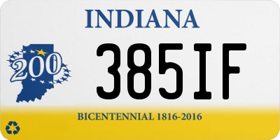 IN license plate 385IF