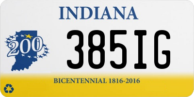 IN license plate 385IG