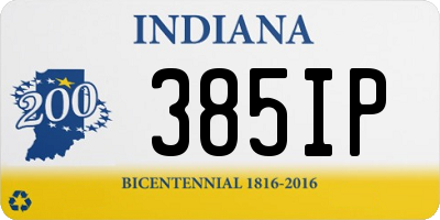 IN license plate 385IP