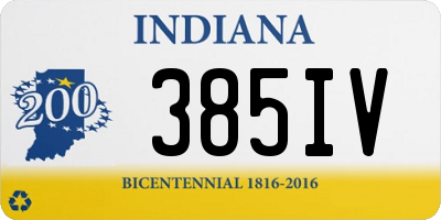 IN license plate 385IV