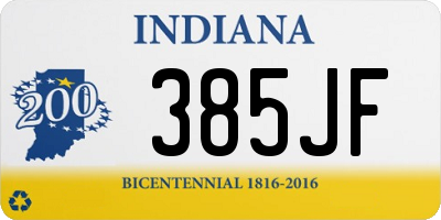 IN license plate 385JF