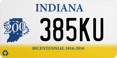 IN license plate 385KU