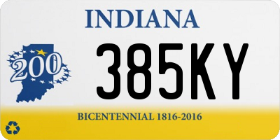 IN license plate 385KY