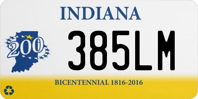 IN license plate 385LM