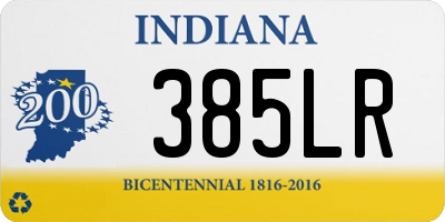 IN license plate 385LR