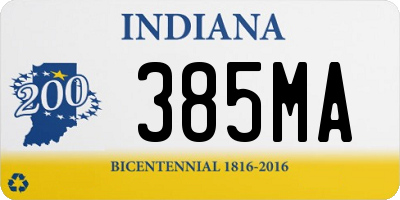 IN license plate 385MA