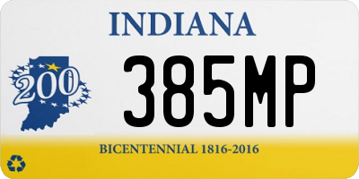 IN license plate 385MP