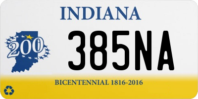 IN license plate 385NA