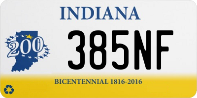 IN license plate 385NF