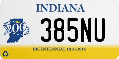 IN license plate 385NU