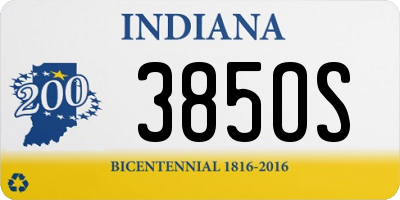 IN license plate 385OS