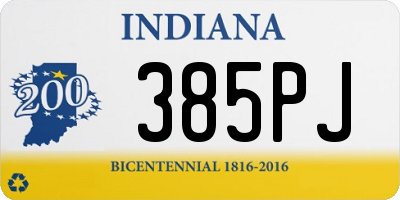IN license plate 385PJ