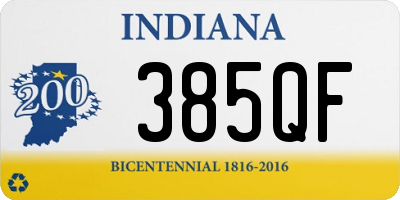 IN license plate 385QF