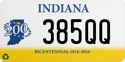 IN license plate 385QQ