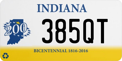 IN license plate 385QT