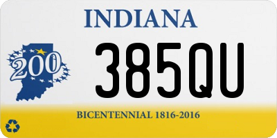 IN license plate 385QU