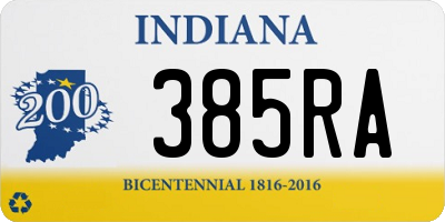 IN license plate 385RA